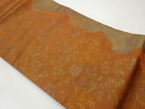 花唐草に鳳凰模様織出し名古屋帯